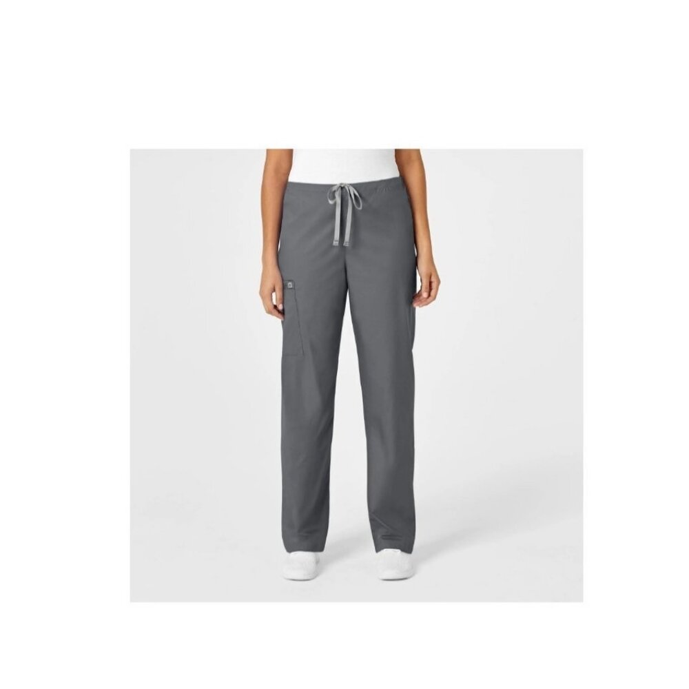WonderWink WonderWork Women's Scrub Pants With Pockets - Pewter Gray - Small